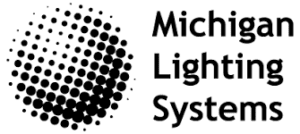 Michigan lighting system logo in black color with a white background